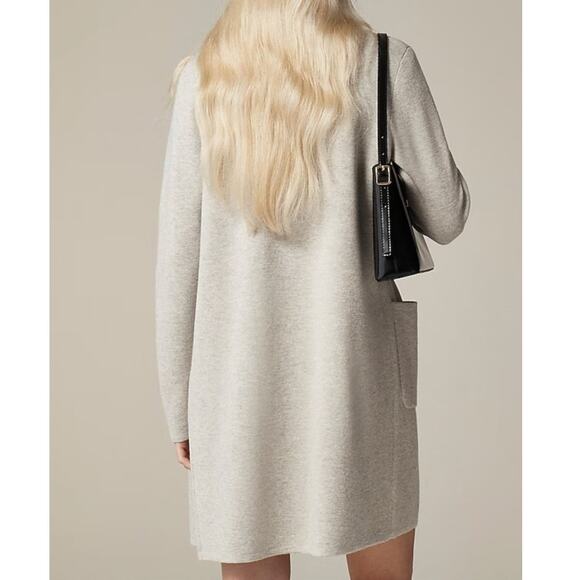 J Crew Women's Juliette Wool Blend Collarless Sweater Blazer Small Heather Gray - Picture 6 of 16